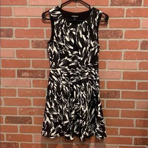 Express | Black and white A line dress Size 6
